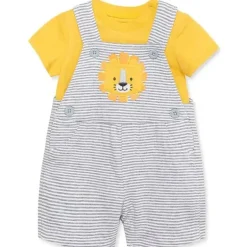 Conjunto de macacão de malha de algodão macio Little Me - Baby Boy Lion