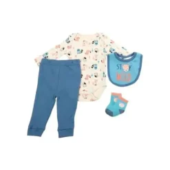 Conjunto de macacão e calça Rene Rofe - 4Pk Baby Boy Fox