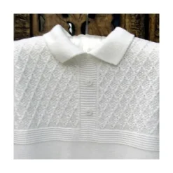 Conjunto de macacão e cobertor de malha marfim para bebês Will' Beth, branco