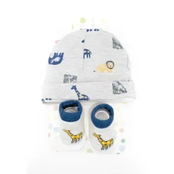 Conjunto de meias de bebê girafa Little Me e chapéu de bebê