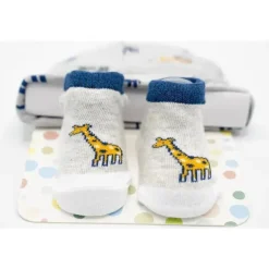 Conjunto de meias de bebê girafa Little Me e chapéu de bebê