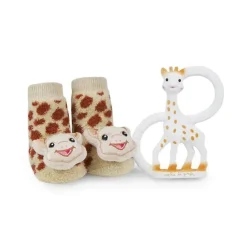 Conjunto de meias Vulli - Sophie La Giraffe Waddle Rattle