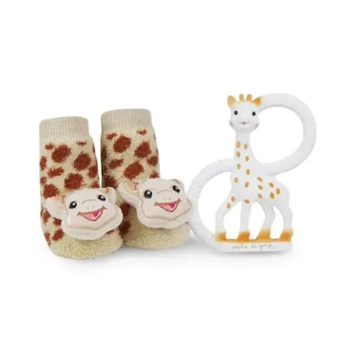 Conjunto de meias Vulli - Sophie La Giraffe Waddle Rattle