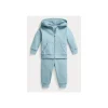 Conjunto de moletom e calça Ralph Lauren Fleece Full-Zip - Azul Claro