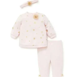 Conjunto de Moletom Little Me Stars - Rosa Claro