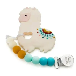 Conjunto de mordedor de lhama Loulou Lollipop com clipe