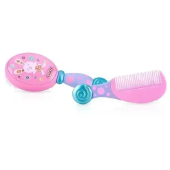 Conjunto de pente e escova Nuby Luv 'N Care, as cores podem variar
