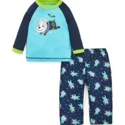 Conjunto de pijama de 2 peças Little Me Space Dog marinho
