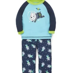 Conjunto de pijama de 2 peças Little Me Space Dog marinho