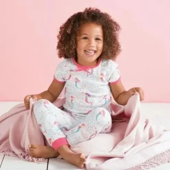 Conjunto de pijama de duas peças com estampa de sereia de torta de lama