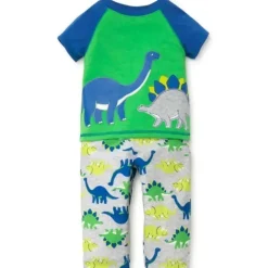 Conjunto de pijama Little Me Cool Dinos, cinza Heather