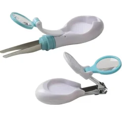 Conjunto de pinças e cortador de unhas Safety 1st Clear View, Ártico