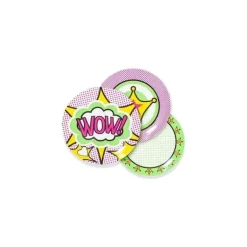 Conjunto de Pratos Booginhead de 3 Peças, Super Power Wow