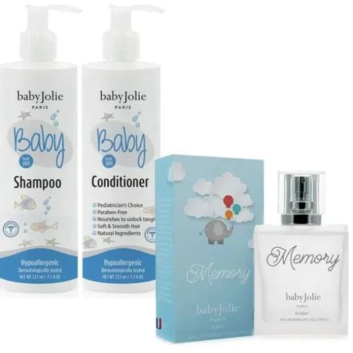 Conjunto de presente de banho Baby Jolie (shampoo, condicionador e perfume de bebê com memória)
