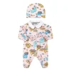 Conjunto de presente de chapéu e sapato Moschino Baby - Girl com estampa completa, rosa