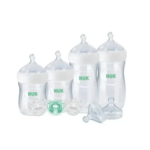 Conjunto de presente de garrafa Nuk Simply Natural com Safe Temp-9Pc