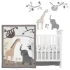 Conjunto de roupa de cama para bebês Lambs &amp; Ivy Jungle Animals 4 peças