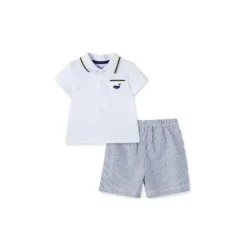 Conjunto de Shorts Baleia Little Me - Azul