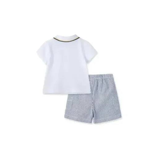Conjunto de Shorts Baleia Little Me - Azul