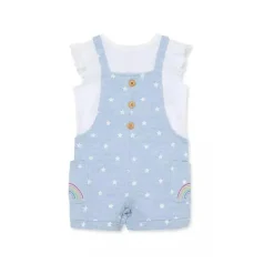Conjunto de suéter de tricô arco-íris Little Me - Azul