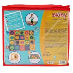 Conjunto de telhas de espuma de piso Nuby Eva 20 peças