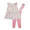 Conjunto de túnica arco-íris rosa de 3 peças Rene Rofe 18M