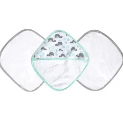 Conjunto de toalha e luva de banho JJ Cole, Aqua Whales