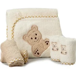 Conjunto de toalha e toalhinha com capuz Spasilk, urso