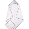 Conjunto de toalhas com capuz American Baby - Terry, cinza