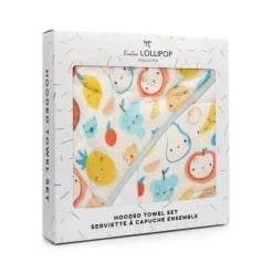 Conjunto de toalhas com capuz Loulou Lollipop Cutie Fruits