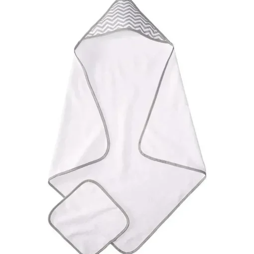 Conjunto de toalhas com capuz American Baby - Terry, cinza