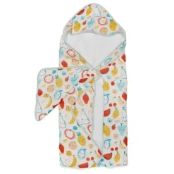 Conjunto de toalhas com capuz Loulou Lollipop Cutie Fruits