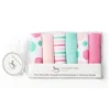 Conjunto de toalhinhas de bebê Rose Textiles - Rosa, Aqua Circles 6 peças