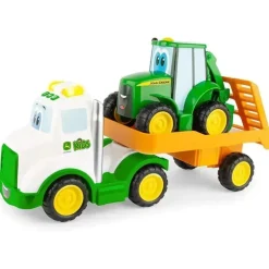 Conjunto de transporte Tomy John Deere Farmin Friends