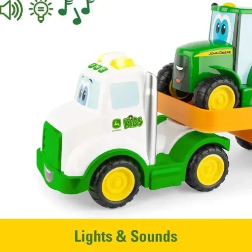 Conjunto de transporte Tomy John Deere Farmin Friends