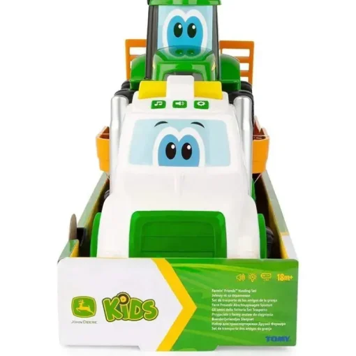 Conjunto de transporte Tomy John Deere Farmin Friends