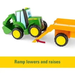 Conjunto de transporte Tomy John Deere Farmin Friends
