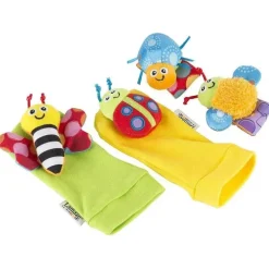 Conjunto localizador de pés e chocalho de pulso de 4 peças Lamaze Gardenbug