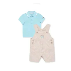 Conjunto Shortall Little Me Car - Bege