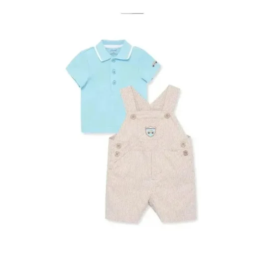 Conjunto Shortall Little Me Car - Bege