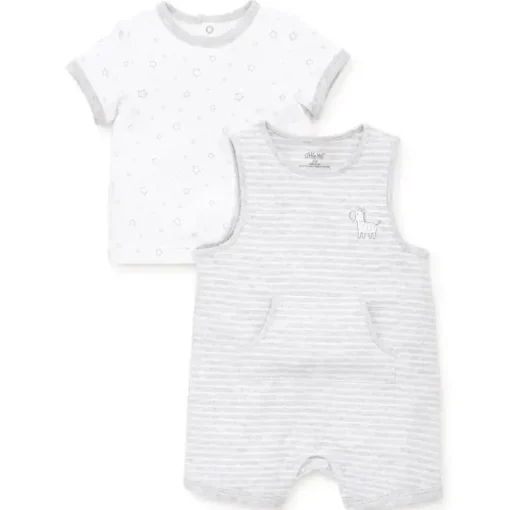 Conjunto Shortall Little Me Zebra - Cinza