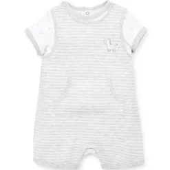 Conjunto Shortall Little Me Zebra - Cinza