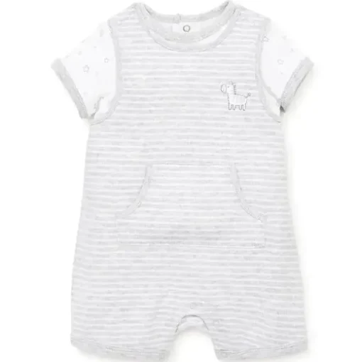 Conjunto Shortall Little Me Zebra - Cinza