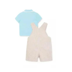 Conjunto Shortall Little Me Car - Bege