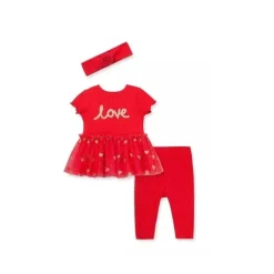 Conjunto Tutu Little Me Love - Vermelho