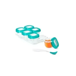 Contêineres de armazenamento para freezer OXO Tot Baby Block 2 oz - Teal
