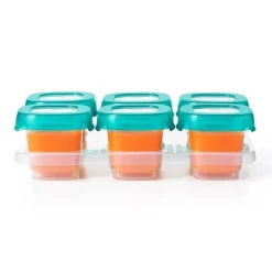 Contêineres de armazenamento para freezer OXO Tot Baby Block 2 oz - Teal