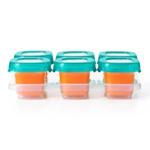 Contêineres de armazenamento para freezer OXO Tot Baby Block 2 oz - Teal