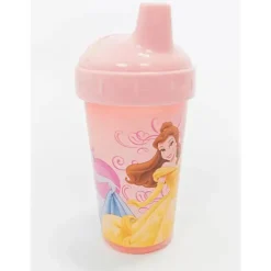 Copo com canudinho de princesa rosa claro da Disney, 10 onças