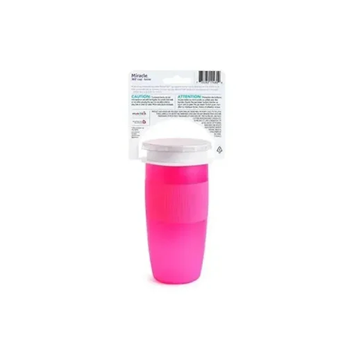 Copo com Canudinho Munchkin Miracle 360 ​​14 Oz - Rosa